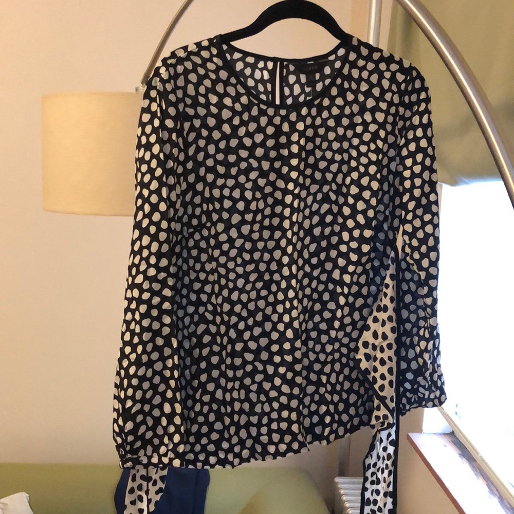 J Crew size 2 tie back blouse
